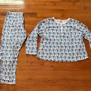 Roller Rabbit Blue and White Kids Pajama Set